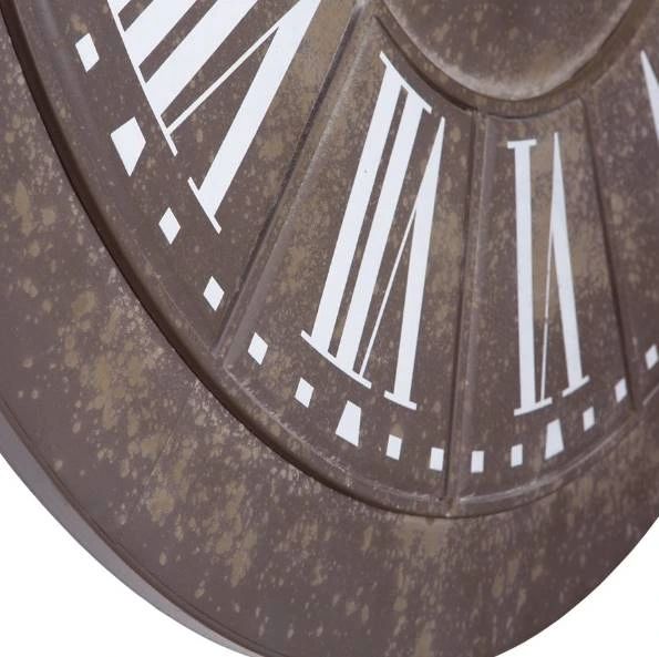 YHD Brown/White Large Wall Clock-2