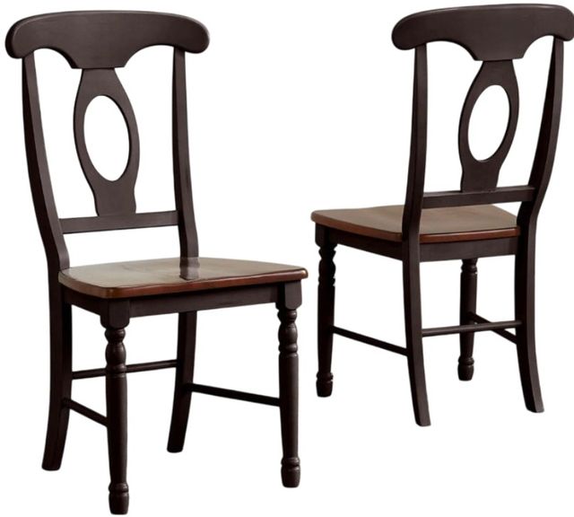 A-America® British Isles Antique Oak/Black Napoleon Dining Side Chair-3