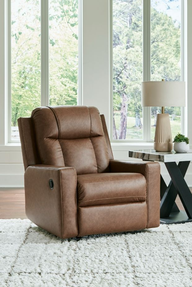 Benchcraft® Mackmenville Caramel Manual Zero Wall Recliner-2