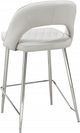 Brassex Inc. Walden 2-Piece Chrome/Grey Counter Stool Set-1