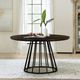 Armen Living Motion Brown Top Dining Table with Black Base-1