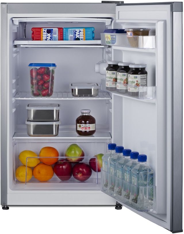 Summit® 19" 3.1 Cu. Ft. Stainless Steel Compact Refrigerator with a Freezer Compartment-3