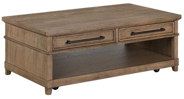 Liberty Furniture Artisan Home Sienna Stone Rectangular Cocktail Table-0