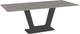Amisco Customizable Amelia 84" Rectangular Dining Table with 0.5" Taupe Glass Top-0
