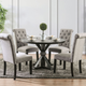 Furniture of America® Alfred Antique Black Round Dining Table-2