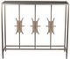 A & B Home Black Acrylic Tabletop With Champagne Iron Legs Console Table-1