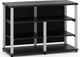 Salamander Designs® Synergy Open Center Twin 30 AV Cabinet-Black/Aluminum-0