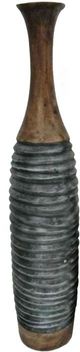 Signature Design by Ashley® Blayze 2-Piece Antique Gray/Brown Vase Set-1