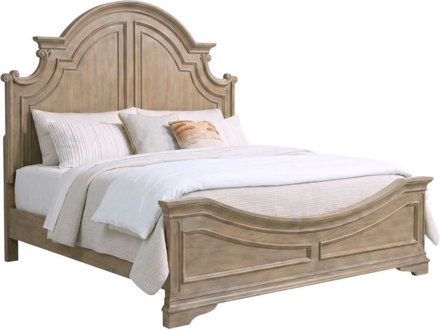 Liberty Furniture Magnolia Manor 4-Piece Weathered Bisque California King Panel Bedroom Set-1