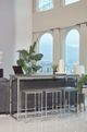 Coaster® Cassidy 4-Piece Dark Oak/Chrome Counter Height Set-0
