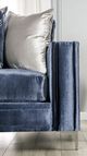 Furniture of America® Jodie 2-Piece Satin Blue Living Room Set-4