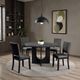 Furniture of America® Oberto 5-Piece Dark Gray Round Dining Table Set-1
