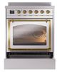 Ilve® Nostalgie II Noblesse 30'' Stainless Steel Pro Style Induction Range with Brass Trim-3