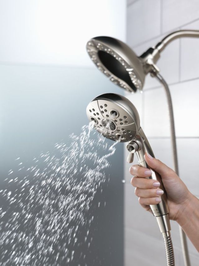Delta Universal Showering Components Lumicoat® Stainless H2Okinetic® In2ition® 5-Setting 2-In-1 Shower-3