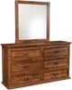 Horizon Home® El Paso Brown Wax Dresser and Mirror-0