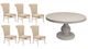 International Furniture Direct Bonanza Ivory 7-Piece Ivory Dining Set-0