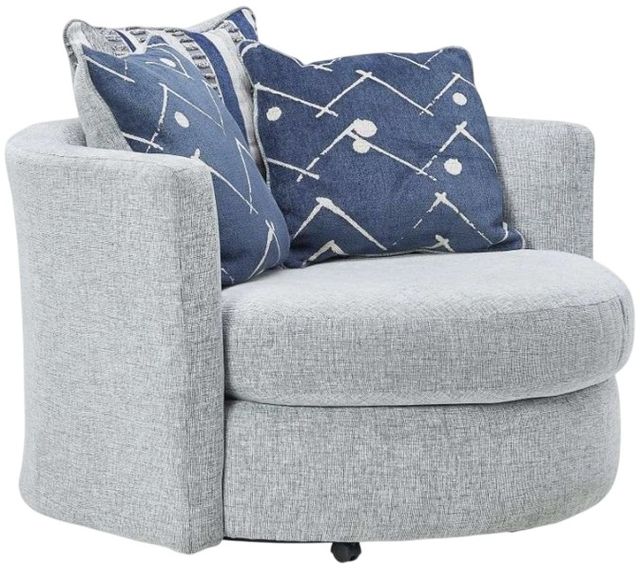 Albany Industries Persia Indigo Swivel Chair-0