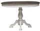 Liberty Furniture Magnolia Manor Antique White Dining Pedestal Table with Weathered Bark Top-0