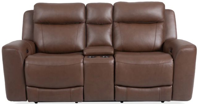 Parker House® Calgary Autumn Umber Power Reclining Console Loveseat-2
