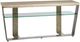 Lexington Home Lauren Canyon Griffith Park Silver Travertine Top Console Table with Burnished Silver Leaf Base-0