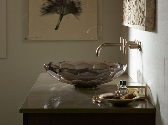 Kohler Briolette™ Translucent Dusk 17.5" Round Vessel Bathroom Sink, No Overflow-4