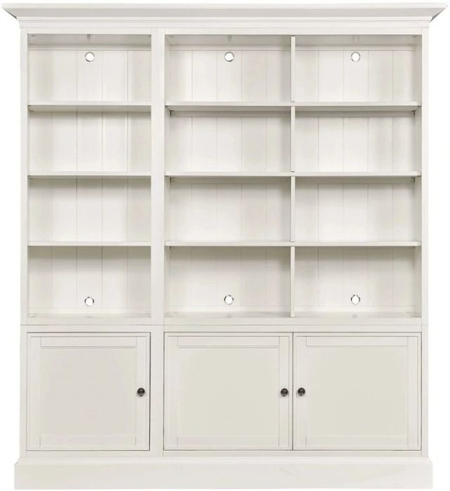 Hammary® Structures White Triple Door Bookcase-0