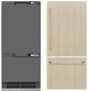 ZLINE Autograph Edition 36 in. 19.8 Cu. Ft. Panel Ready Built In Bottom Freezer Refrigerator with Graphite Gray Interior and Polished Gold Accents-1