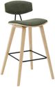 Armen Living Fox Oak/Vintage Green Barstool-0