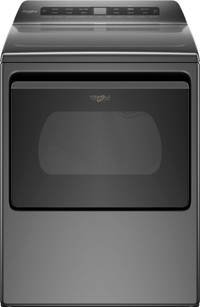 Whirlpool® 7.4 Cu. Ft. Chrome Shadow Front Load Electric Dryer-0