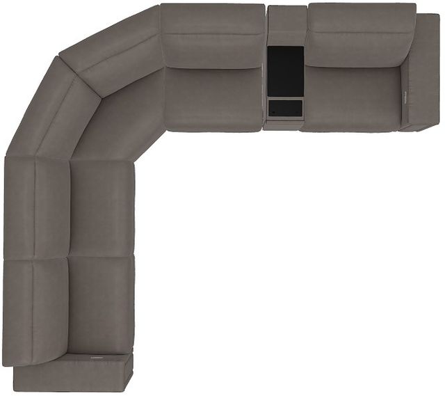 La-Z-Boy® Armitage Graystone Leather Power Reclining Sectional with Custom Layout Options-3