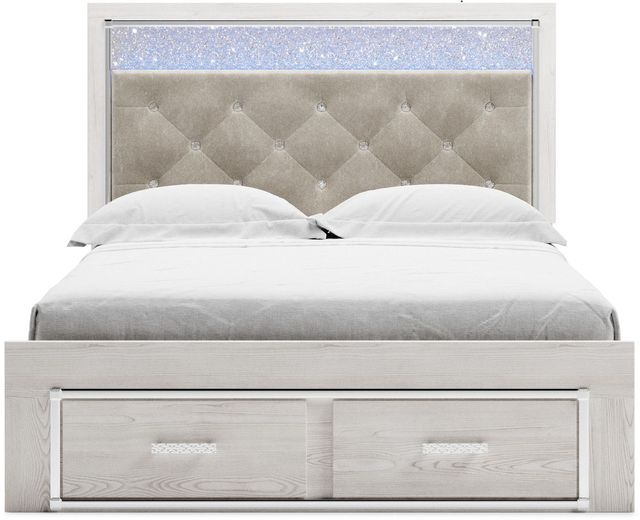 Signature Design by Ashley® Altyra White King Upholstered Storage Bed