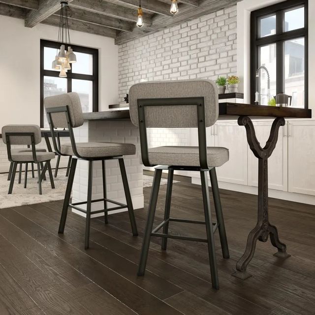 Amisco Customizable Brixton Swivel Spectator Stool-2