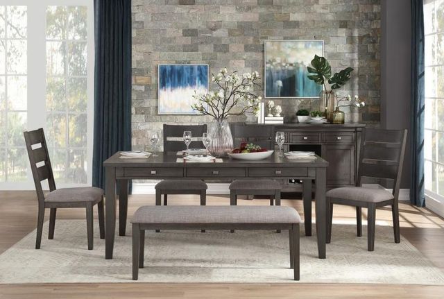 Mazin Furniture Baresford Gray And Neutral Bench-2