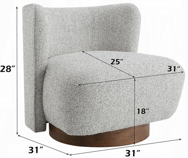 ACME Furniture Livia Gray 31" Accent Chair-2