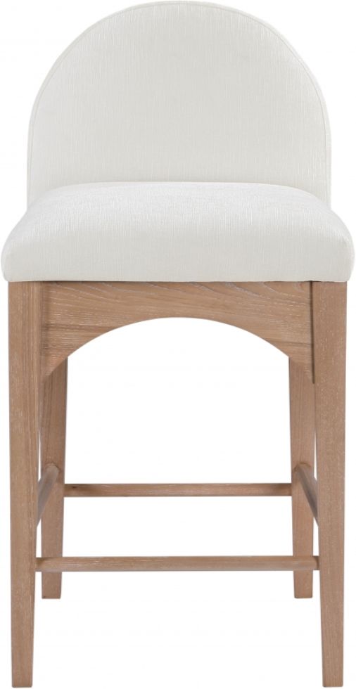 Meridian Furniture Waldorf Cream/Natural Counter Stool-1