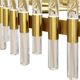 Harp & Finial® Wilcox Antique Brass/Clear Glass Tubes Chandelier-2