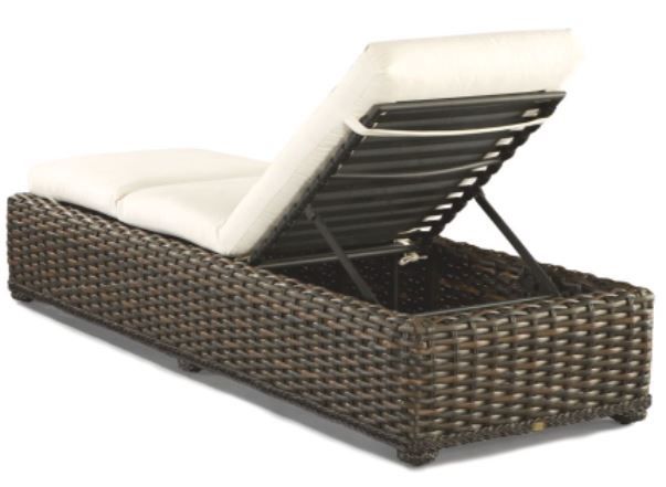 Lane Venture® South Hampton Off-White/Tuscan Brown Adjustable Chaise-3
