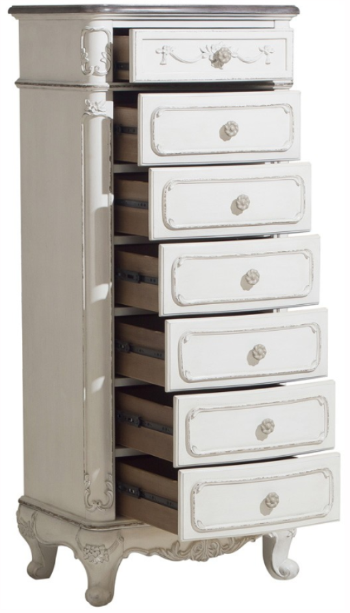 Mazin Furniture Cinderella White Tall Chest-2
