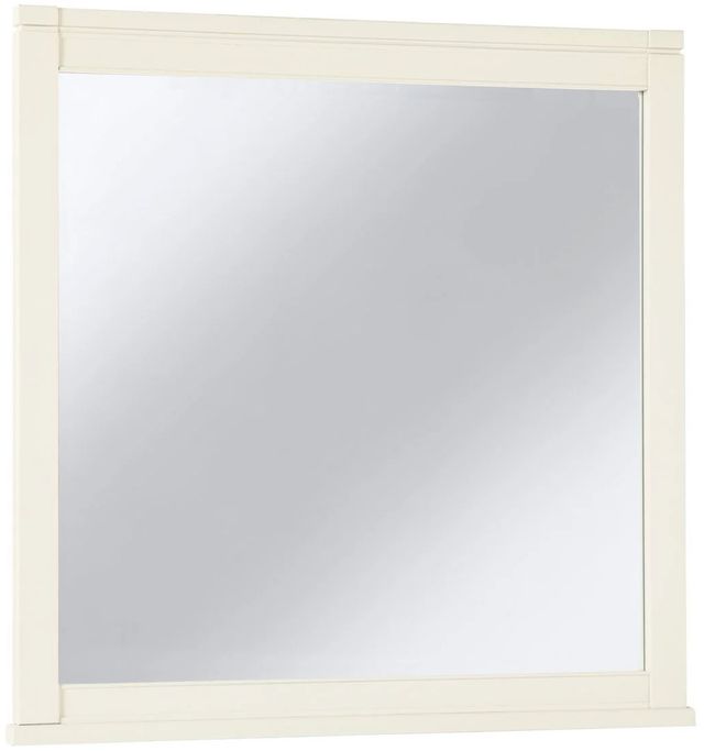 Vaughan-Bassett Tide & Timber Soft White Maple Landscape Mirror-0