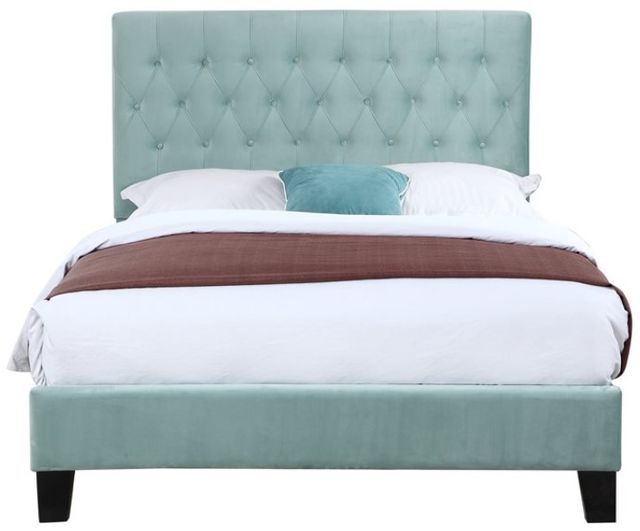 Emerald Home Amelia Light Blue Full Upholstered Panel Bed-3