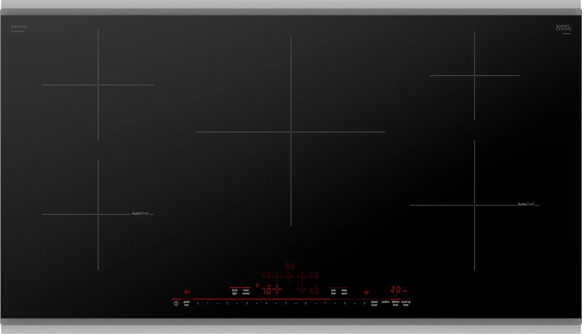 Bosch® 800 Series 36" Black/Stainless Steel Induction Cooktop