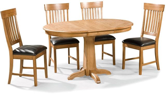 Intercon Family Dining Black/Classic Chestnut Slat Back Side Chair-2