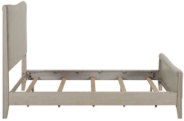Liberty Furniture New Haven Flax Tone/Sanctuary White Queen Upholstered Panel Bed-3