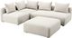 TOV Furniture Hangover 4-Piece Cream Modular Chaise Sectional-0