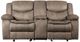 Mazin Furniture Bastrop Brown Fabric Double Glider Reclining Loveseat-1