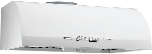 Unique® Appliances Classic Retro 24” Marshmallow White Under Cabinet Range Hood-1