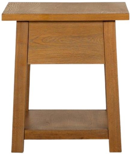 Magnussen Home® Lindon Belgian Wheat Drawer End Table-3