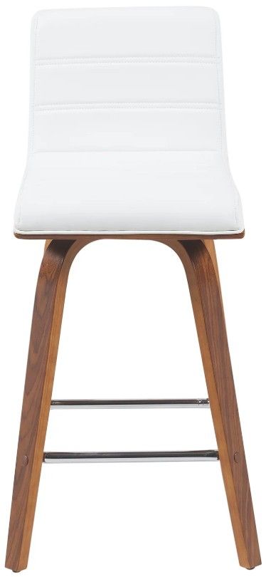 Armen Living Vienna Walnut/White Swivel Counter Stool-2