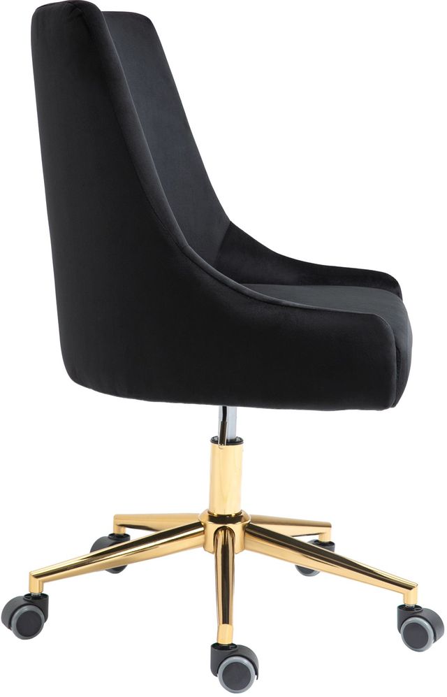 Meridian Furniture Karina Black Velvet Office Chair-3