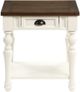 Steve Silver Co. Joanna Mocha End Table with Ivory Base-2